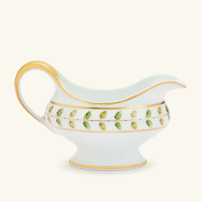 bernardaud constance gravy boat green