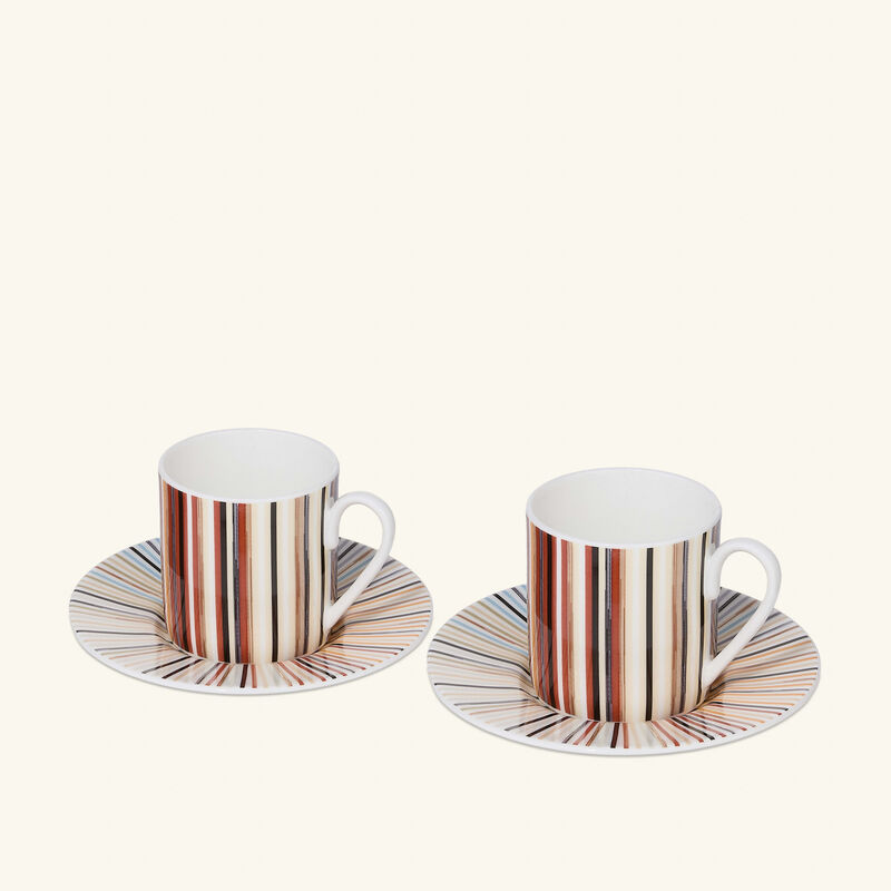 missoni home stripes coffee cup   saucer multicolor set of 2
