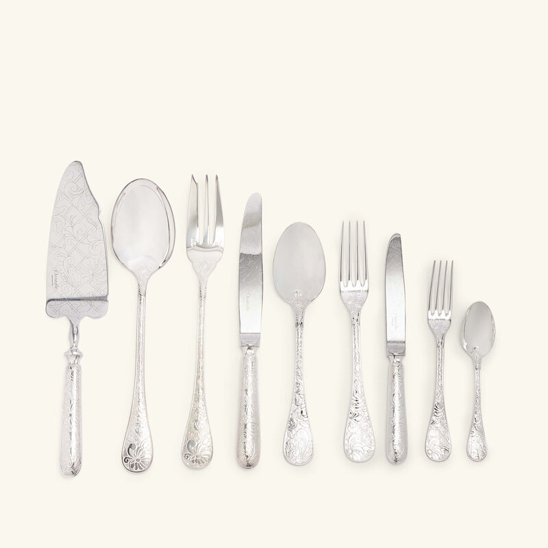 christofle jardin d eden flatware set for 12 people 75 pieces silver plated