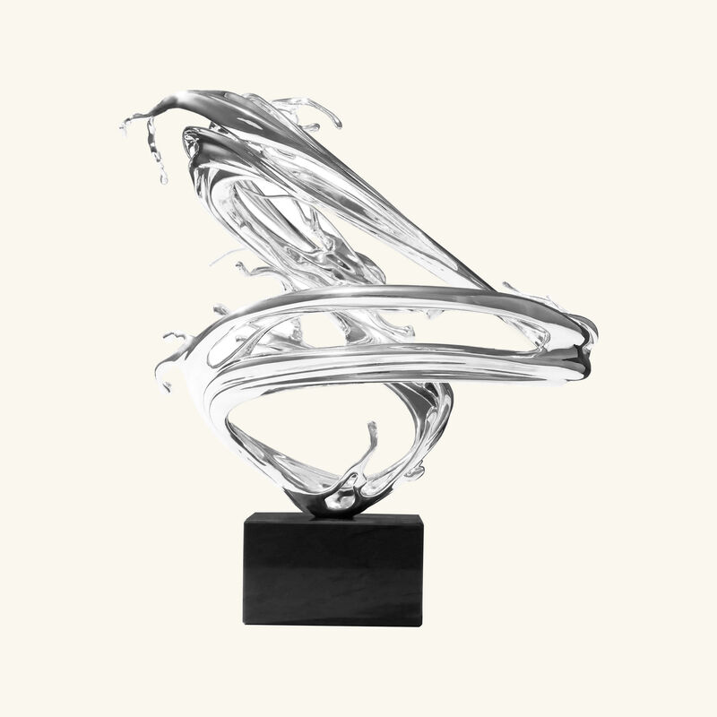 christofle xingyun the flowing dragon figurine small silver plated