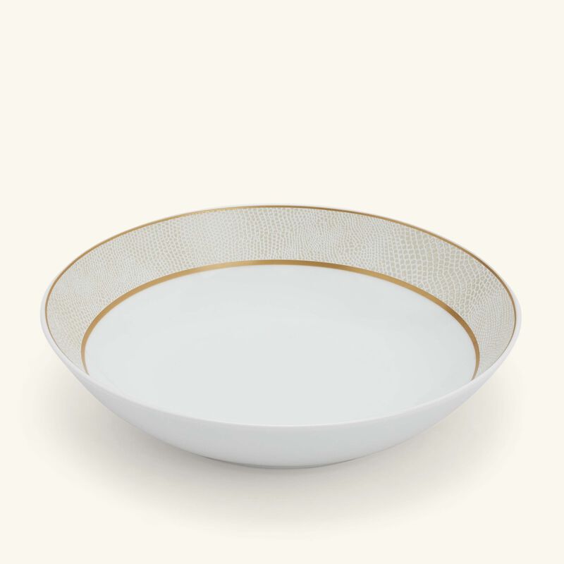 Sauvage Blanc Soup Plate Round Gold 19cm bernardaud sauvage blanc soup plate round gold 19cm