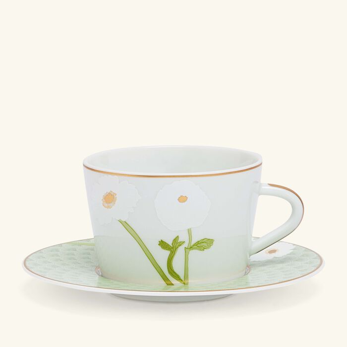 Praiana Tea Cup & Saucer Green bernardaud praiana tea cup saucer green