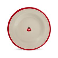 Champs Red Dessert Plate, small