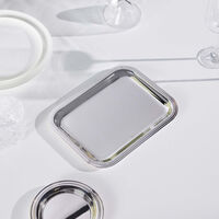 كريستوفل صينية الضيافة آلبي مستطيلة صغيرة مطلية بالفضة