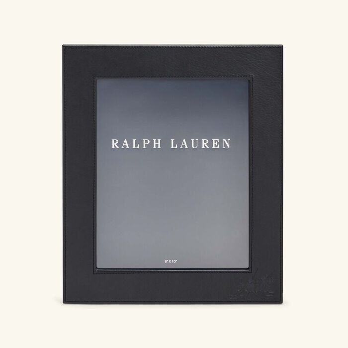 رالف لورين هوم إطار الصور بنتهاوس غاريت جلد باللون الأسود 20x25 سم