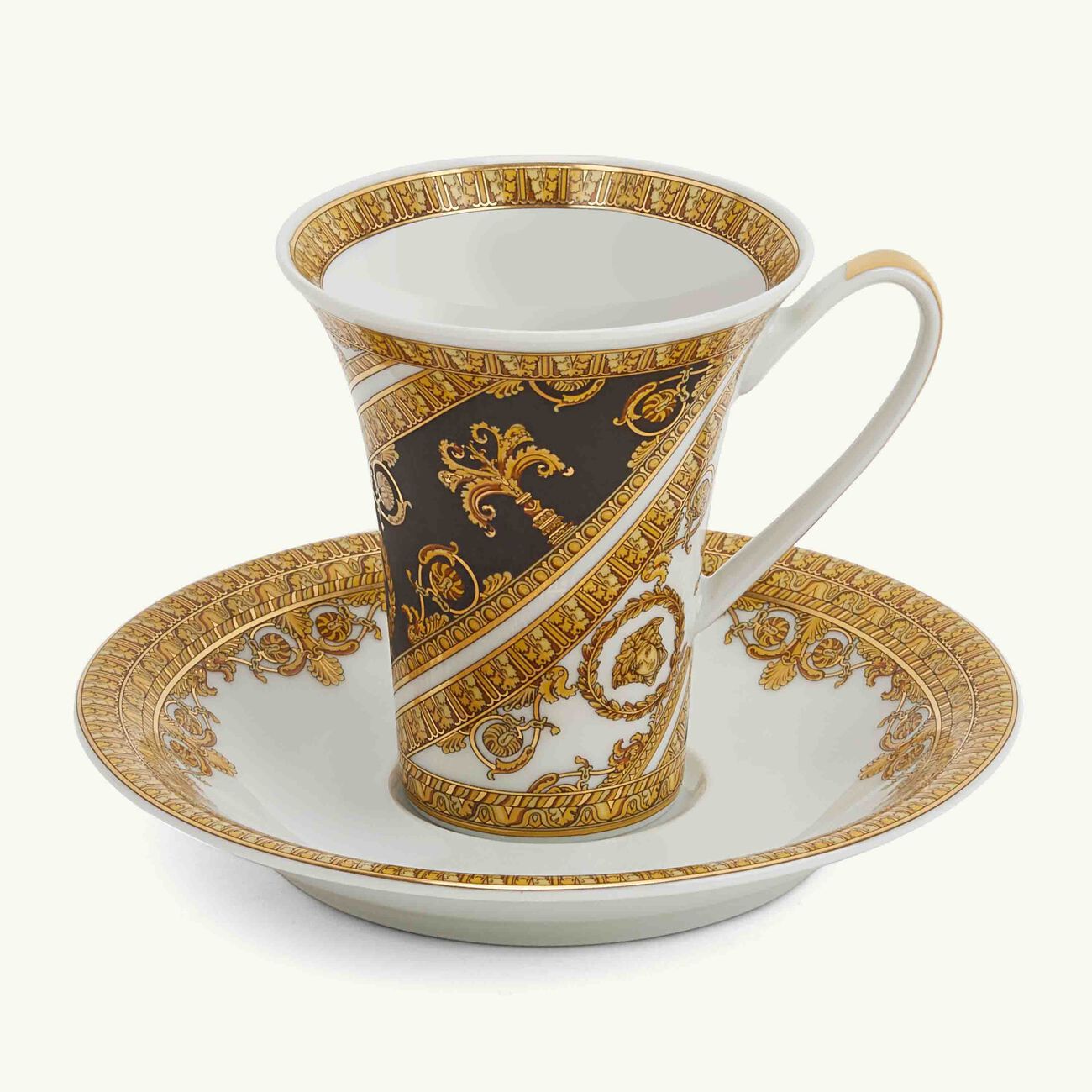 versace i love baroque coffee cup   saucer set black