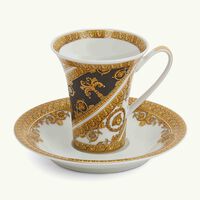 versace i love baroque coffee cup   saucer set black