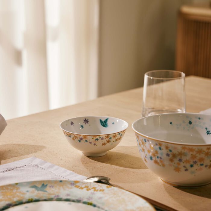 bernardaud feerie michael cailloux rice bowl blue 12cm