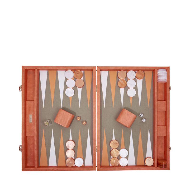 Vido Orange Lizard Large Backgammon Set Tanagra UAE
