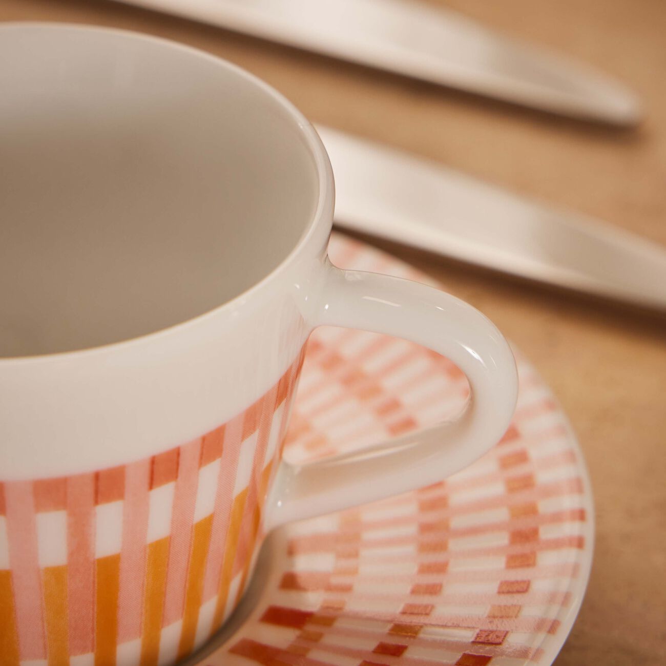 bernardaud terra rosa coffee cup   saucer orange set of 2