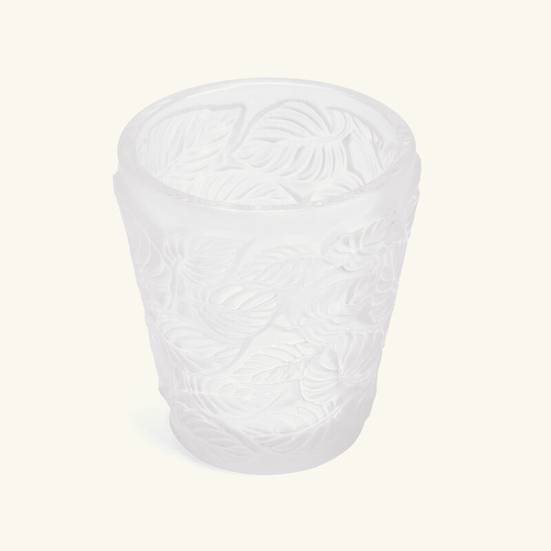 lalique feuilles votive clear