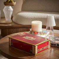 إيلي بلو صندوق حفظ السيجار فلورا دي ألبا باللون الأحمر