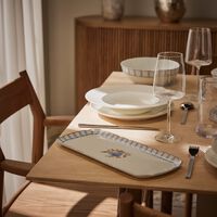 bernardaud brocante serving platter rectangular blue 38cm