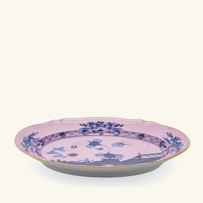 ginori 1735 oriente italiano serving platter oval pink 29cm