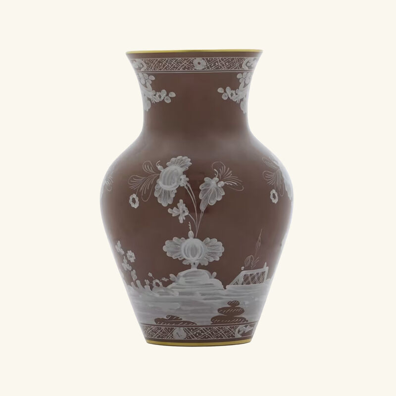 Oriente Italiano Ming Vase Medium Brown ginori 1758 oriente italiano ming vase medium brown