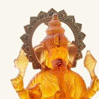 daum ganesh sculpture extra large amber