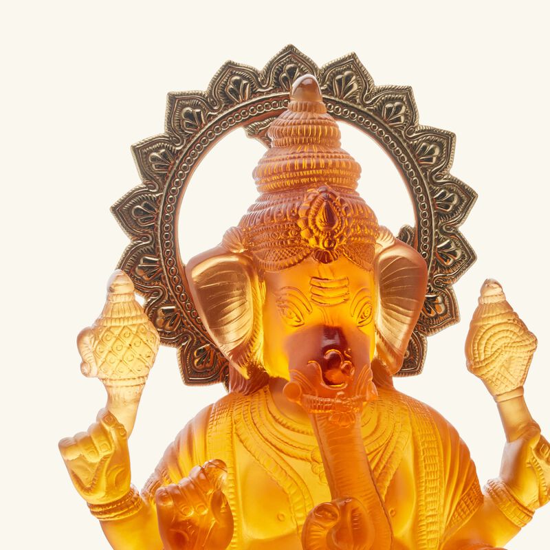 daum ganesh sculpture extra large amber