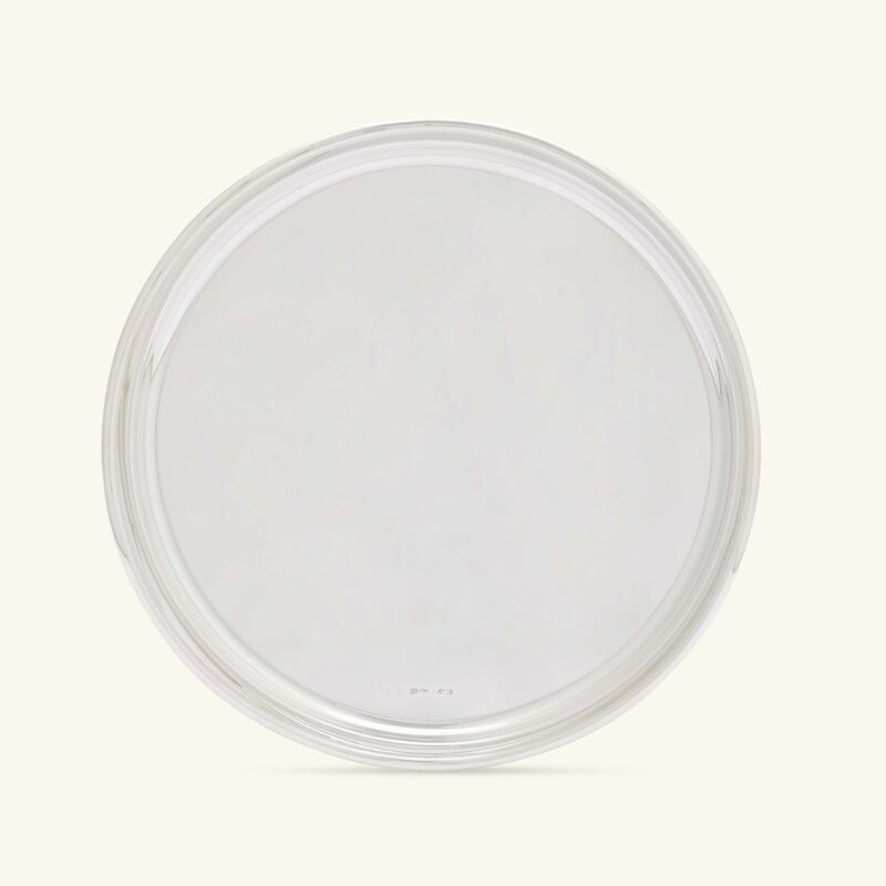 christofle vertigo serving tray round medium silver plated