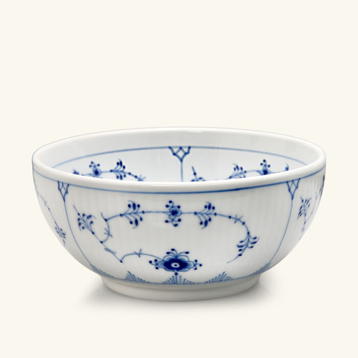 royal copenhagen blue fluted plain bowl white