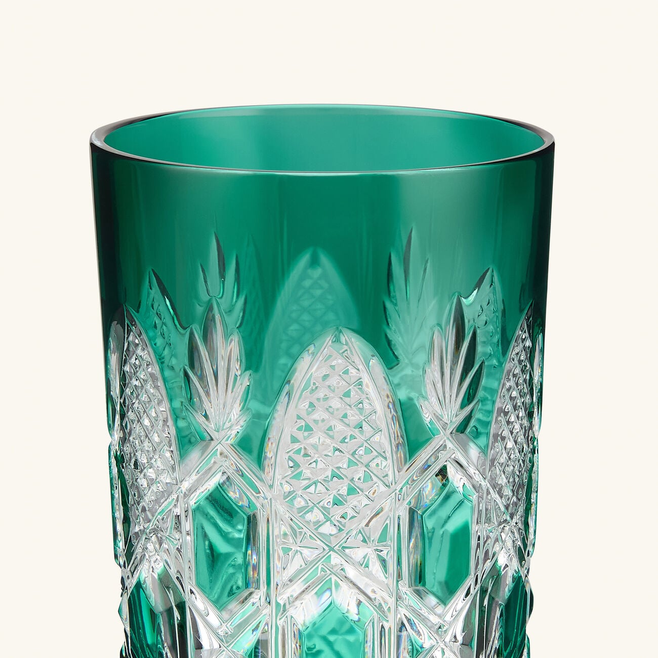 baccarat tsar highball drinking glass green