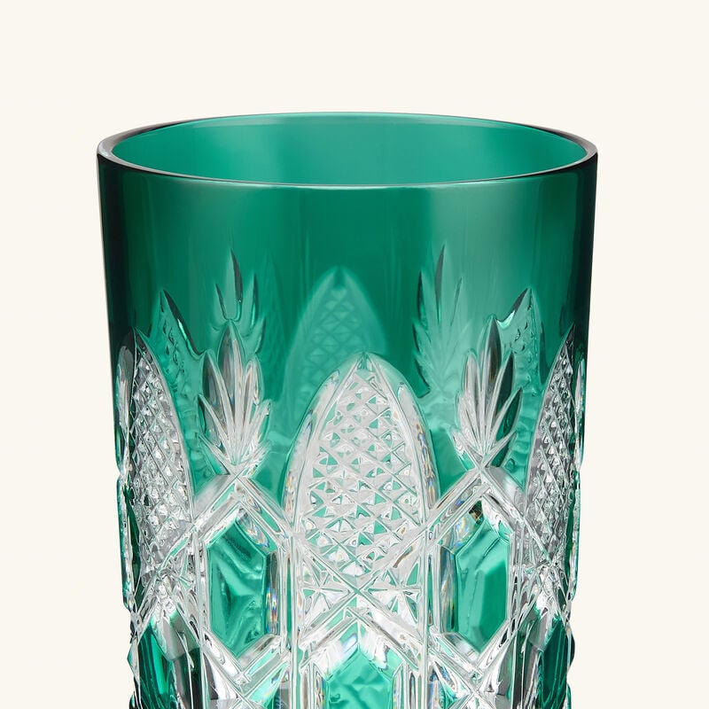 baccarat tsar highball drinking glass green