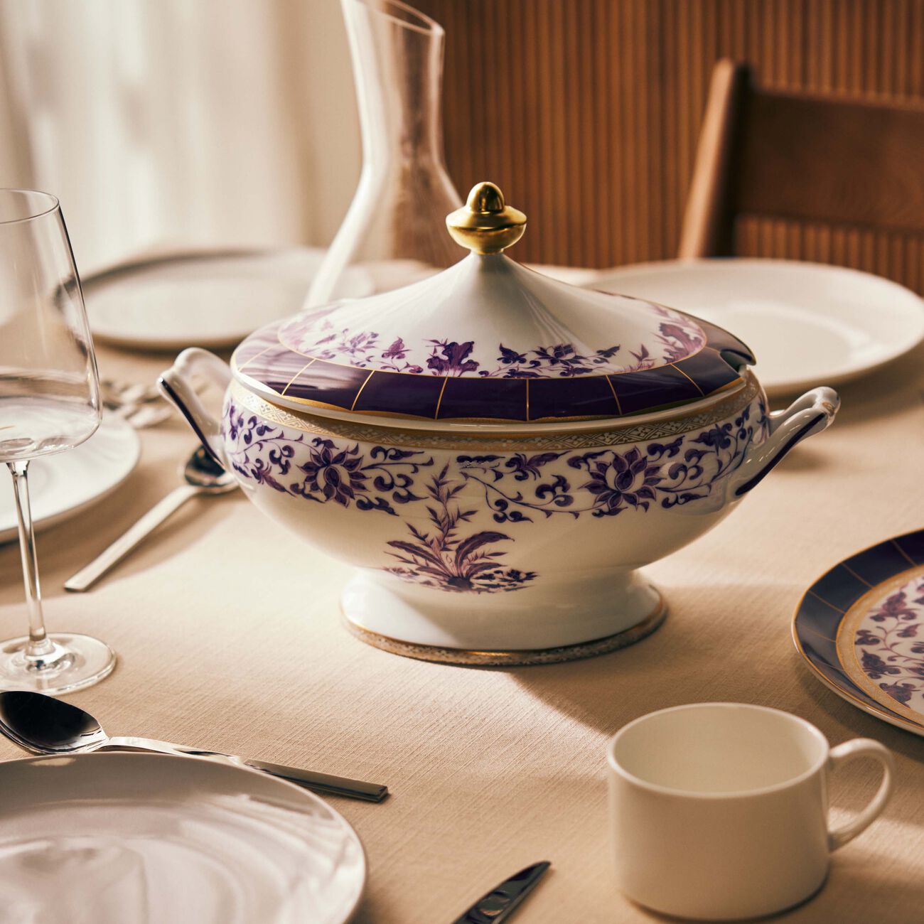 Prunus Soup Tureen Purple bernardaud prunus soup tureen purple