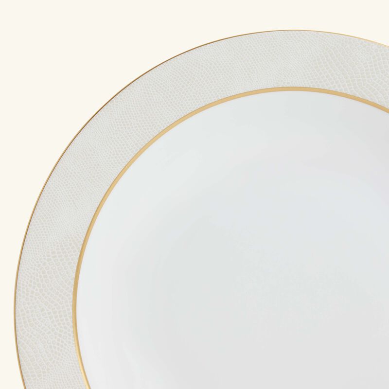bernardaud sauvage blanc serving bowl gold 29cm