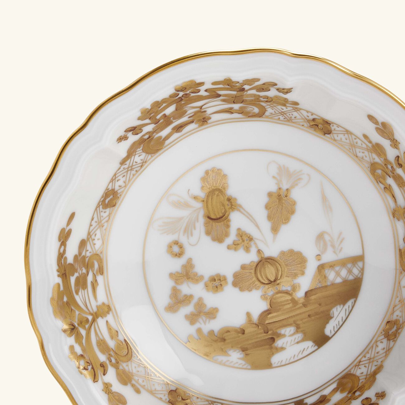 ginori 1735 oriente italiano fruit bowl gold