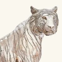 Sitting Tiger Sculpture Medium Sterling Silver christofle sitting tiger sculpture medium sterling silver