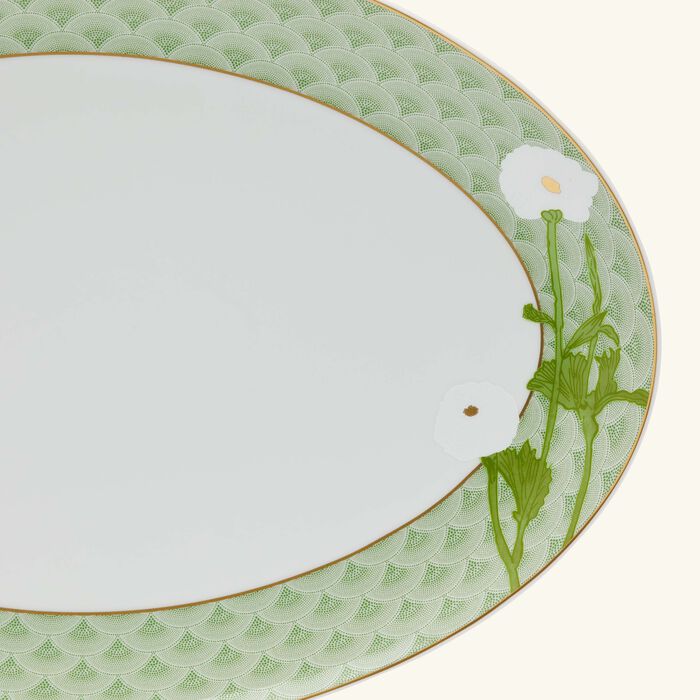 Praiana Serving Platter Oval Green 38cm bernardaud praiana serving platter oval green 38cm