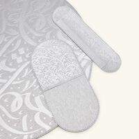 دملاج طقم نغم من إكسسوارات المائدة باللون الفضي   6 قطع