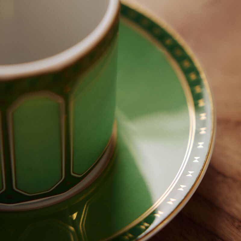 Signum Fern Coffee Cup & Saucer Green rosenthal signum fern coffee cup saucer green