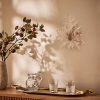 daum born o wall leaf figurine medium white