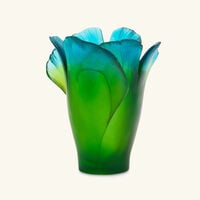 Ginkgo Vase Small Green daum ginkgo vase small green
