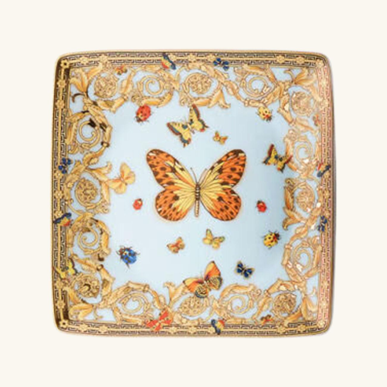 le jardin de versace plate square 12cm