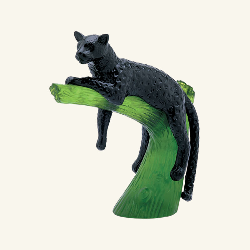 daum black panther figurine small black