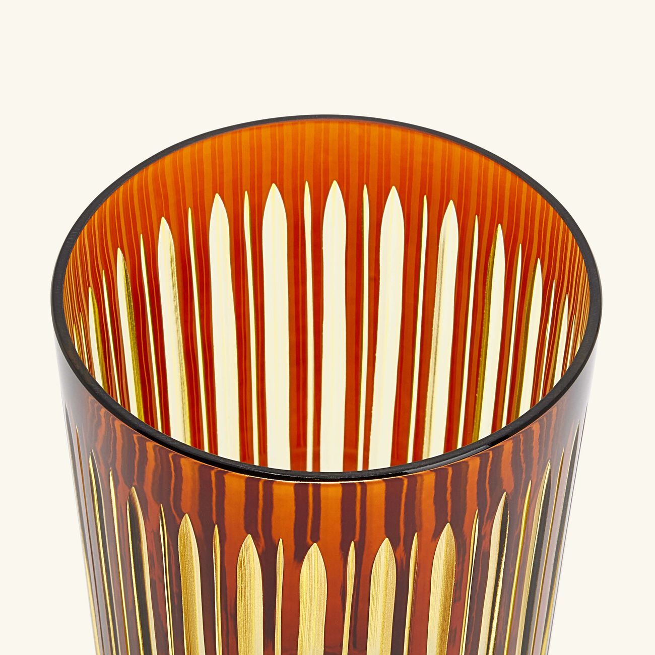 Prism Highball Glasses Amber Set of 4 l objet prism highball glasses amber set of 4