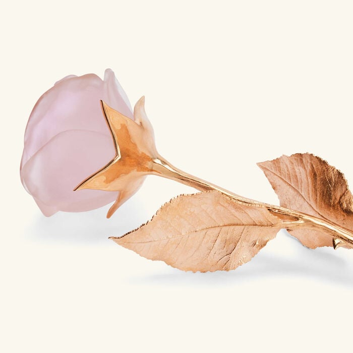 daum rose eternelle flower figurine mini pink