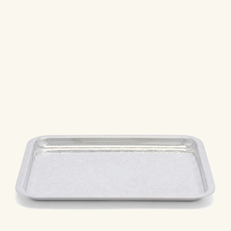 christofle jardin d eden serving tray rectangular small silver plated