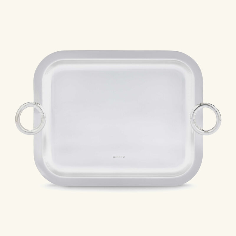 christofle vertigo serving tray square small silver plated