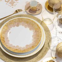 marie daage cercle d  cailles dinner plate round pink 26cm