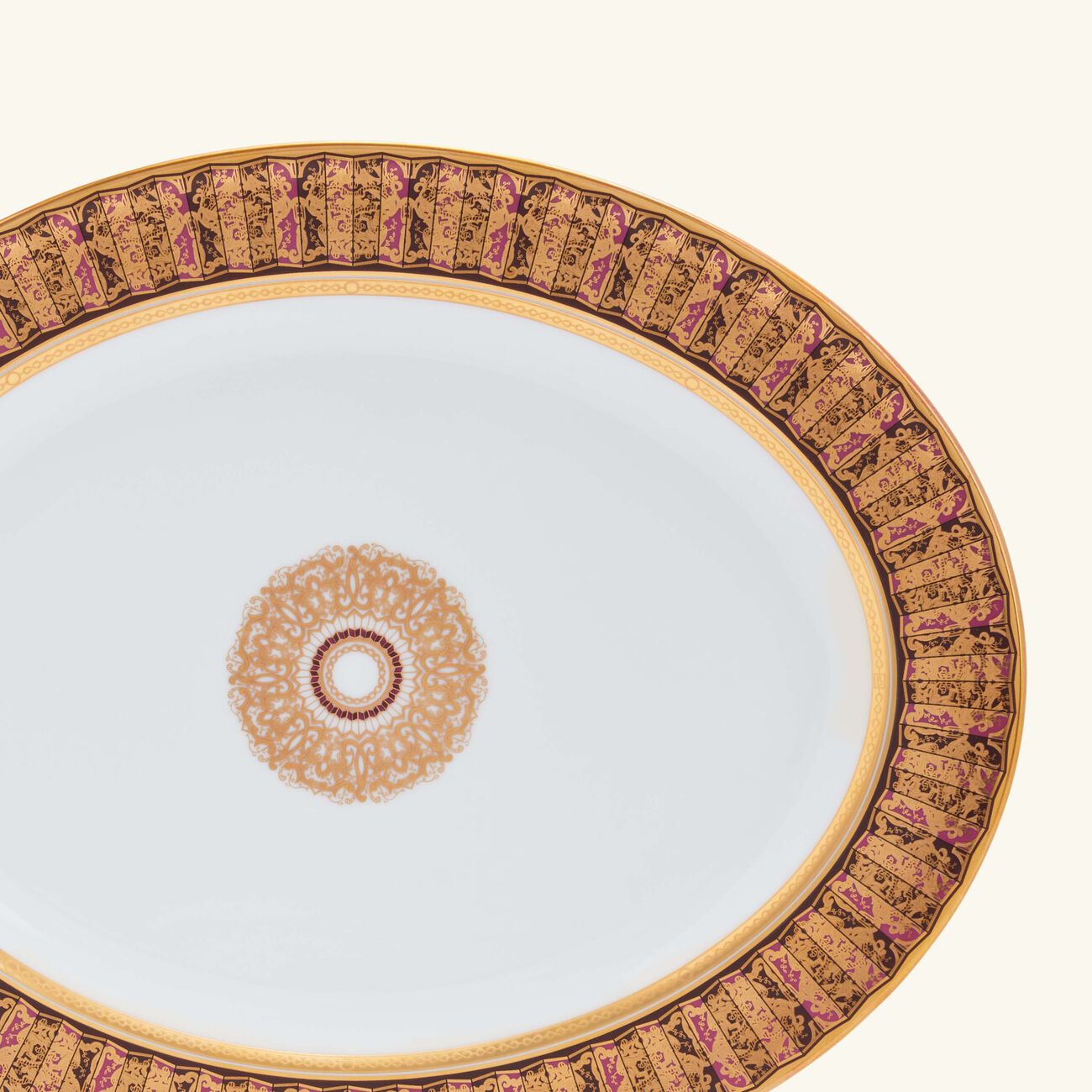 Eventail Serving Platter Oval White 33cm bernardaud eventail serving platter oval white 33cm
