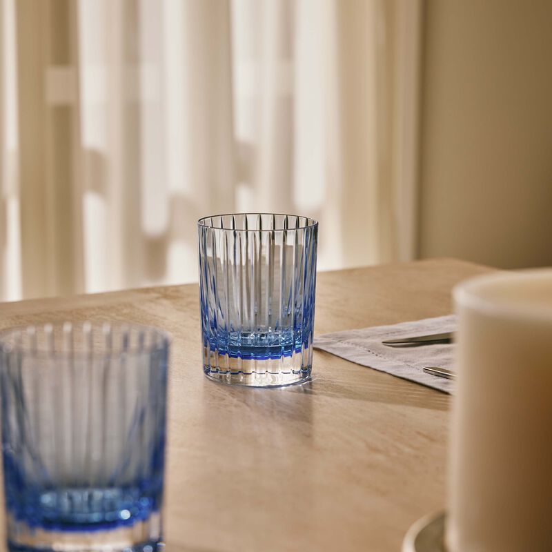 baccarat harmonie drinking glass blue set of 2