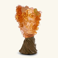 daum rose royale prestige vase extra large orange limited edition