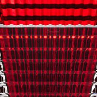 باكارا مزهرية آي مستطيلة صغيرة حمراء