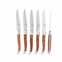 Set of 6 - Thuya Handle Table Knives, small