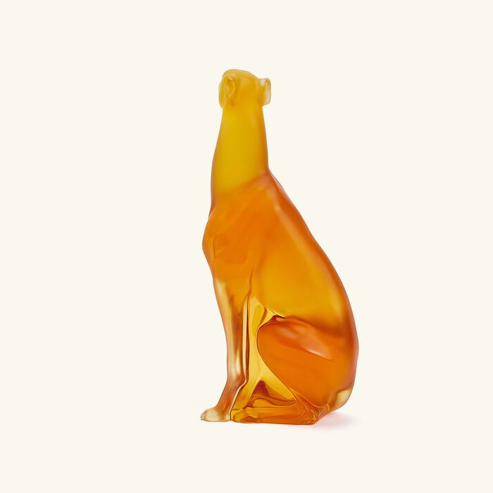 Greyhound Sculpture Medium Yellow lalique greyhound sculpture medium yellow
