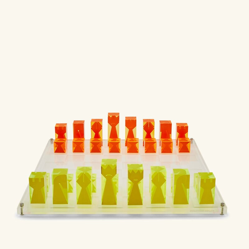 Acrylic Chess Set jonathan adler acrylic chess set