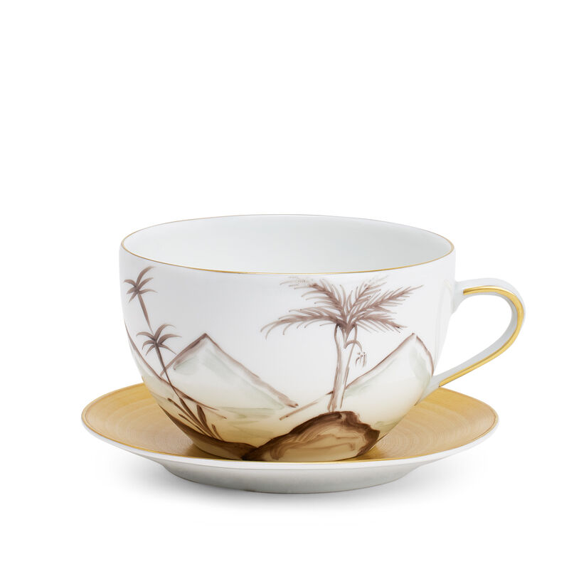 Bamboo Colonies Cup & Saucer, large
