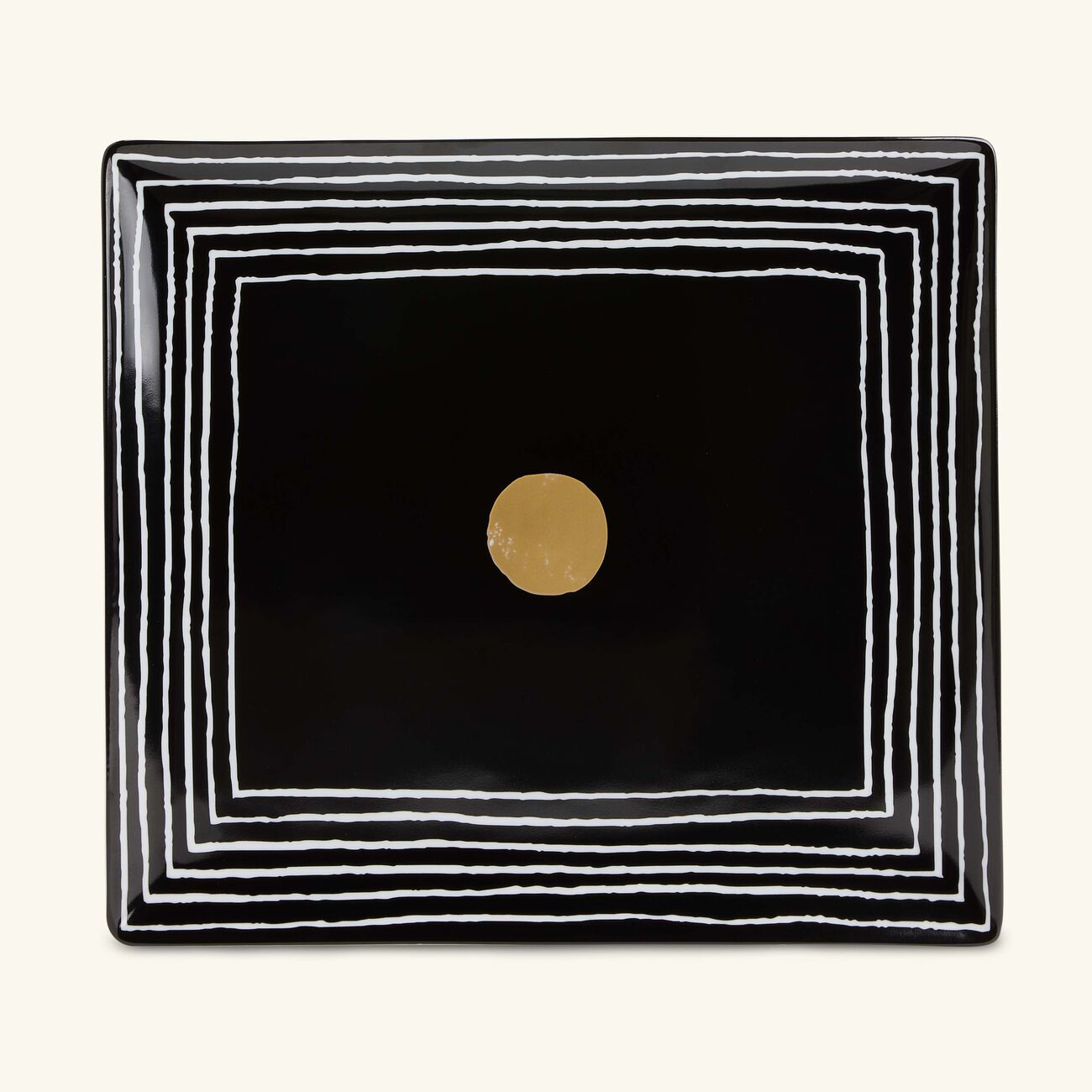 bernardaud aboro serving platter sqaure black 26cm